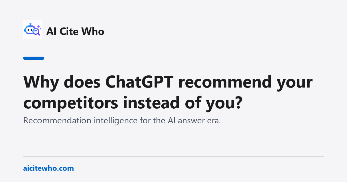 AI Cite Who - Choosing an AI visibility tool as a small SaaS founder